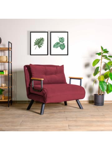 Evila Schlafsessel "Sando" in Rotbraun - (B)60 x (H)78 x (T)78 cm