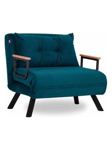 Evila Schlafsessel "Sando" in Petrol - (B)60 x (H)78 x (T)78 cm