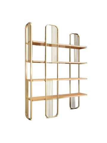 Evila Regał "Sierra" w kolorze złotym na książki - 125 x 180 x 28 cm