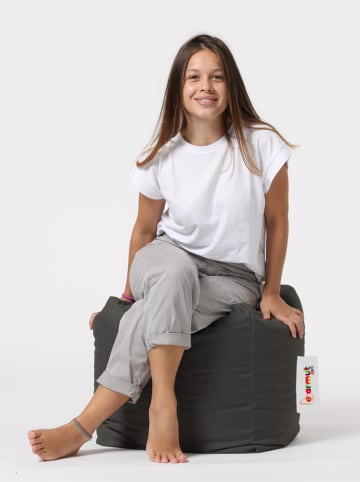 Evila Poef grijs - (H)45 cm