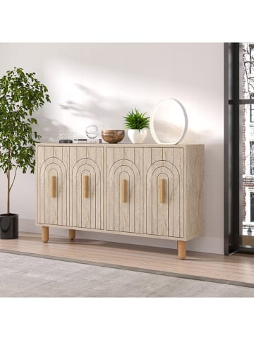 Evila Sideboard "Tiger" in Beige - (B)120 x (H)73,6 x (T)29,6 cm