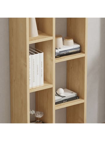 Evila Bücherregal "Tomi" in Hellbraun - (B)45 x (H)150 x (T)20 cm