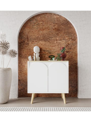 Evila Kredens w kolorze białym - 76 x 80 x 30 cm