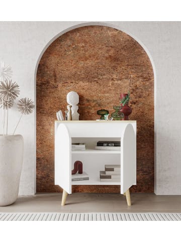 Evila Kredens w kolorze białym - 76 x 80 x 30 cm