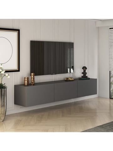 Evila TV-Regal "West" in Anthrazit - (B)150 x (H)30 x (T)32 cm