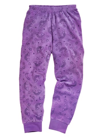 Playshoes Pyjama in Lila/ Grau