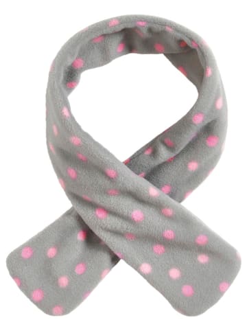 Playshoes Fleece-Steckschal in Grau/ Rosa