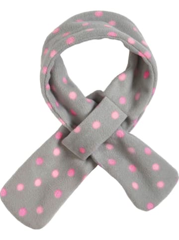 Playshoes Fleece-Steckschal in Grau/ Rosa
