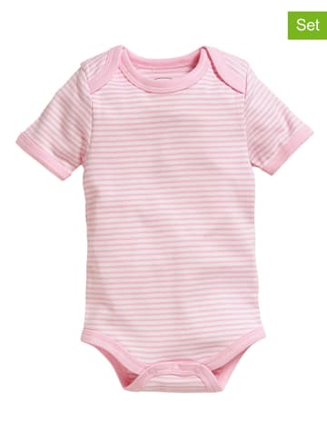 Playshoes 2er-Set: Bodys in Rosa/ Weiß