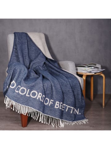 Benetton Pled w kolorze niebiesko-szarym