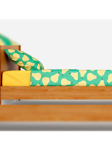 Benetton 3tlg. Bettwäsche-Set in Grün/ Gelb