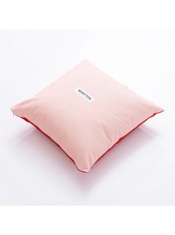 Benetton Poduszka w kolorze jasnoróżowo-czerwonym