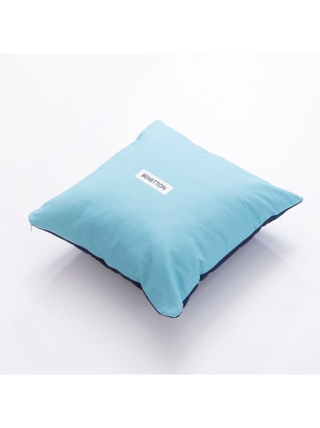 Benetton Kissen in Dunkelblau/ Hellblau