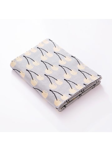 Benetton Wohndecke in Grau/ Creme