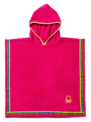 Benetton Kapuzenbadetuch in Pink