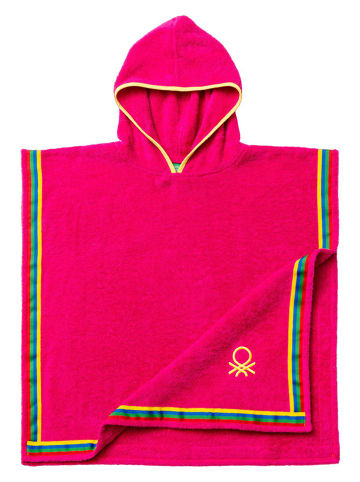 Benetton Kapuzenbadetuch in Pink
