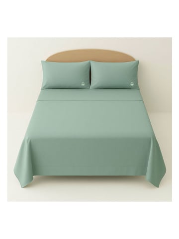 Benetton 4-delige set: bedlaken en kussenslopen mintgroen