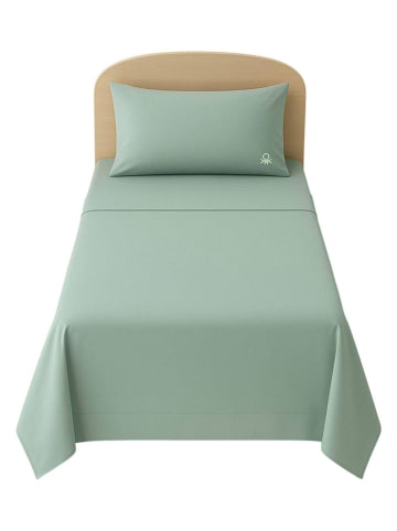 Benetton 4-delige set: bedlaken en kussenslopen mintgroen