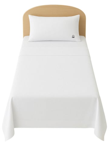 Benetton 4-delige set: bedlaken en kussenslopen wit