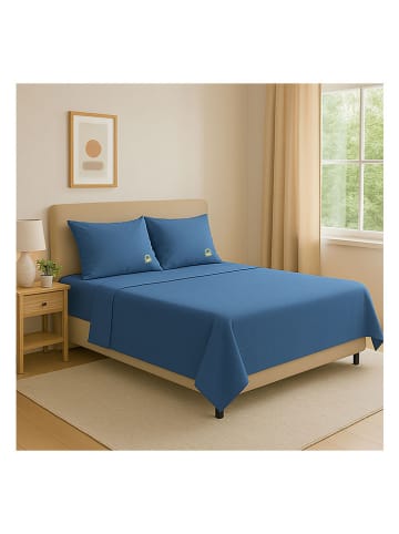 Benetton 4-delige set: bedlaken en kussenslopen blauw