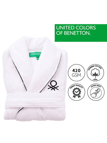 Benetton Bademantel in Weiß