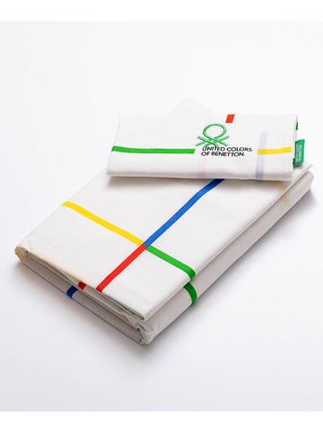 Benetton 3-delige beddengoedset wit/meerkleurig