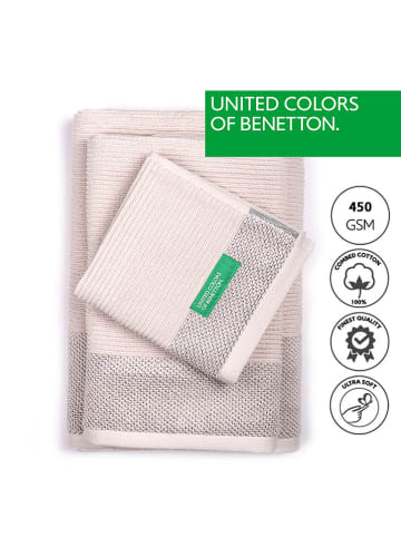 Benetton 3tlg. Handtuchset in Beige