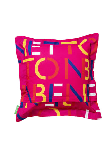 Benetton Kissen in Rosa/ Blau