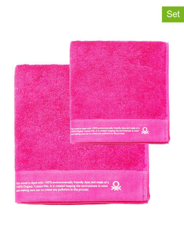 Benetton 2tlg. Frottier-Set in Pink
