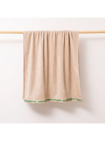 Benetton 3er-Set: Badetücher in Beige/ Grau - (L)160 x (B)90 cm
