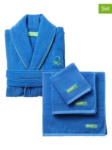 Benetton 4tlg. Frottierwaren-Set in Blau