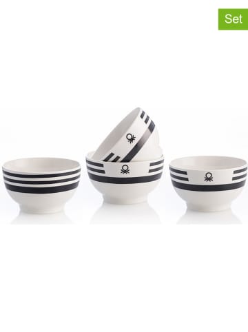 Benetton 4-delige set: kommen wit/zwart - 650 ml