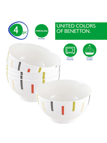 Benetton Miski (4 szt.) w kolorze białym ze wzorem - 650 ml