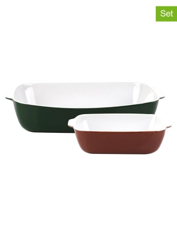 Benetton 2-delige set: ovenvormen lichtbruin/groen