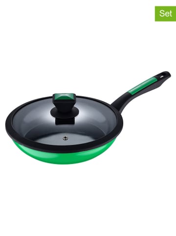 Benetton 2tlg. Set: Pfanne in Schwarz/ Grün - Ø 24 cm