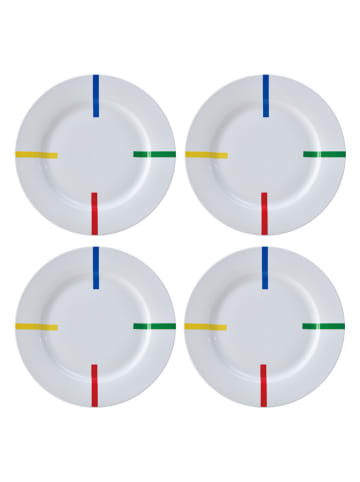 Benetton 16-delige set: dinerborden wit/meerkleurig - Ø 26,8 cm