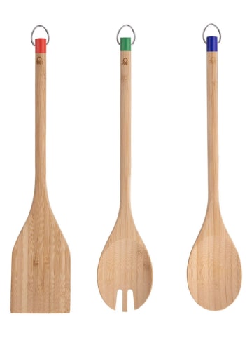 Benetton 8tlg. Küchenutensilien-Set in Beige/ Bunt