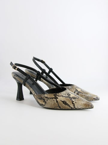 Bellucci Slingpumps in Hellbraun/ Schwarz
