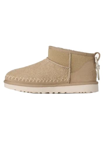 UGG Leren boots "Classic Ultra Mini Biarritz" beige