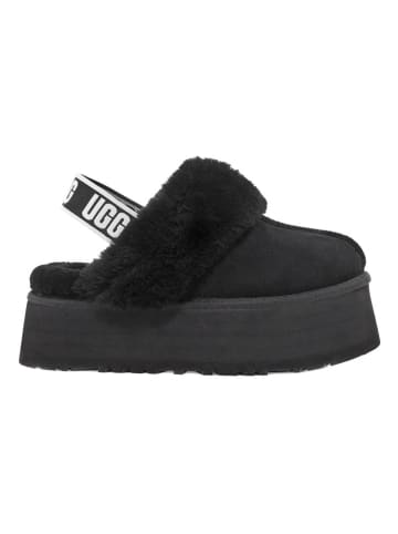 UGG Leder-Hausschuhe "Funkette" in Schwarz