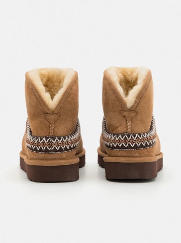 UGG Leder-Boots "Crescent" in Hellbraun