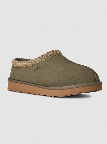 UGG Leder-Hausschuhe "Tasman II" in Khaki