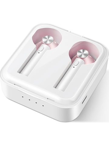 SWEET ACCESS Kabellose Bluetooth-In-Ear-Kopfhörer in Weiß/ Rosa