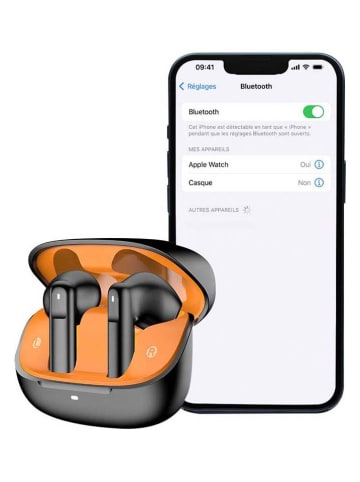 SWEET ACCESS Słuchawki Bluetooth In-Ear w kolorze pomarańczowo-czarnym