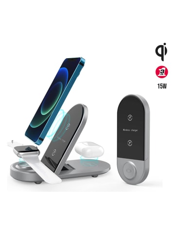 SWEET ACCESS Indukcyjna stacja ładująca w kolorze srebrno-czarnym