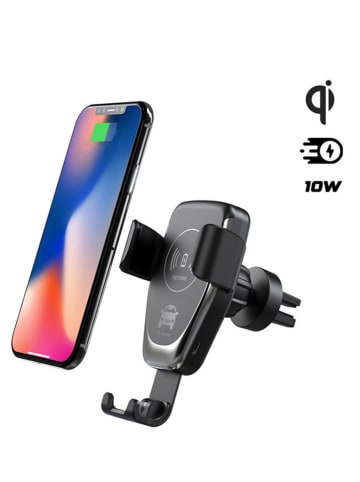 SWEET ACCESS Uchwyt samochodowy w kolorze czarnym na smartfon z funkcją ładowania