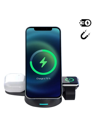 SWEET ACCESS 3in-1-Ladestation in Schwarz