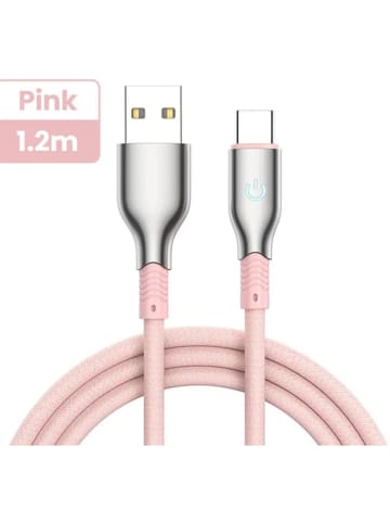 SmartCase Kabel USB-Typ-C w kolorze jasnoróżowym - dł. 1,2 m