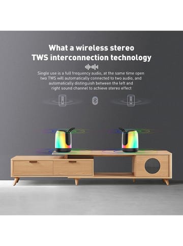 SmartCase Głośnik Bluetooth w kolorze czarnym z funkcją zmiany kolorów