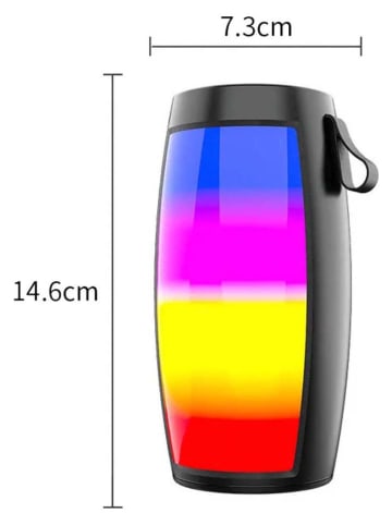 SWEET ACCESS Bluetooth-Lautsprecher mit LED-Beleuchtung in Schwarz